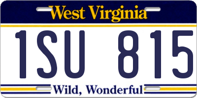 WV license plate 1SU815