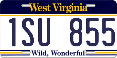 WV license plate 1SU855