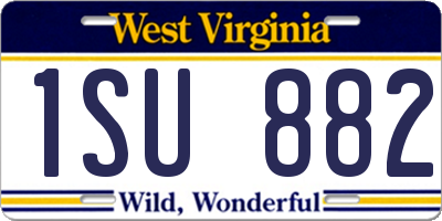 WV license plate 1SU882