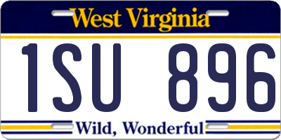 WV license plate 1SU896