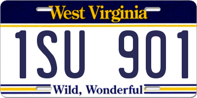 WV license plate 1SU901