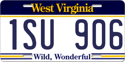 WV license plate 1SU906