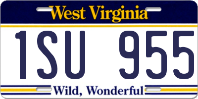 WV license plate 1SU955