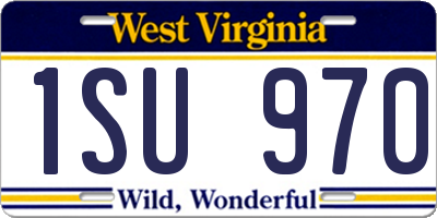 WV license plate 1SU970