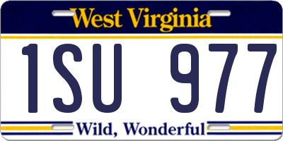 WV license plate 1SU977