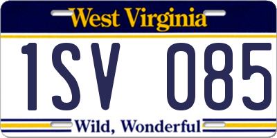 WV license plate 1SV085