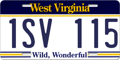 WV license plate 1SV115