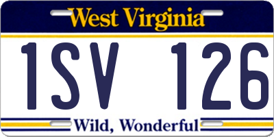 WV license plate 1SV126