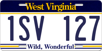WV license plate 1SV127