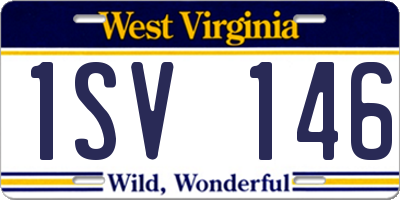 WV license plate 1SV146