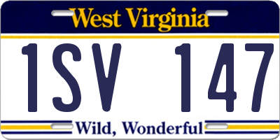WV license plate 1SV147
