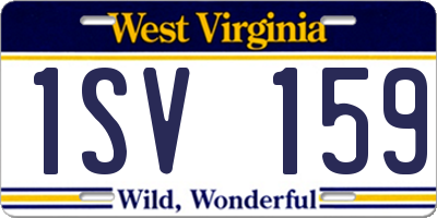 WV license plate 1SV159