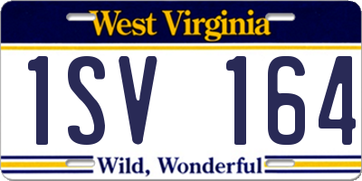 WV license plate 1SV164