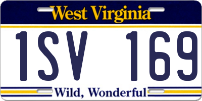 WV license plate 1SV169