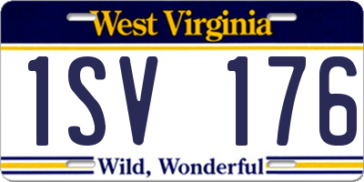 WV license plate 1SV176