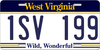 WV license plate 1SV199