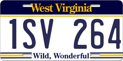 WV license plate 1SV264
