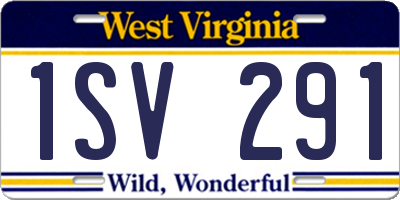 WV license plate 1SV291