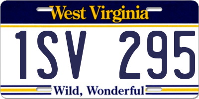 WV license plate 1SV295