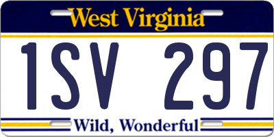 WV license plate 1SV297