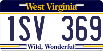 WV license plate 1SV369
