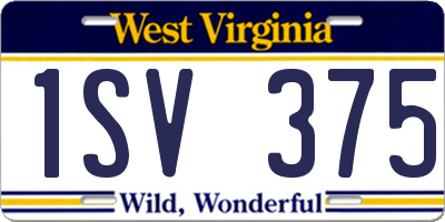WV license plate 1SV375