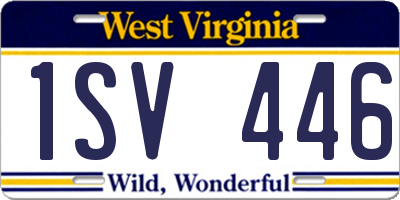 WV license plate 1SV446