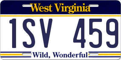 WV license plate 1SV459