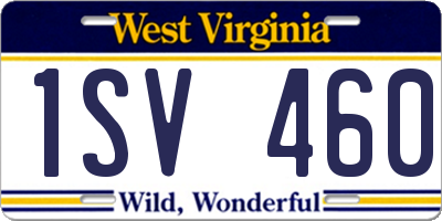 WV license plate 1SV460
