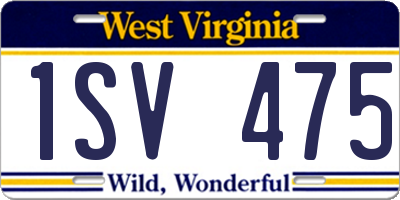 WV license plate 1SV475