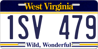 WV license plate 1SV479