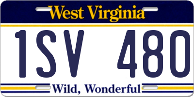 WV license plate 1SV480