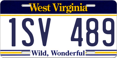 WV license plate 1SV489