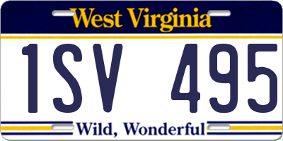 WV license plate 1SV495