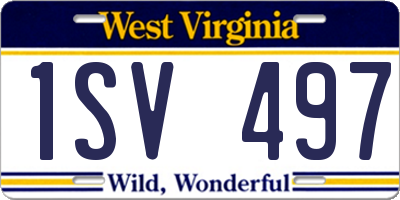 WV license plate 1SV497