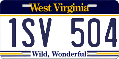 WV license plate 1SV504