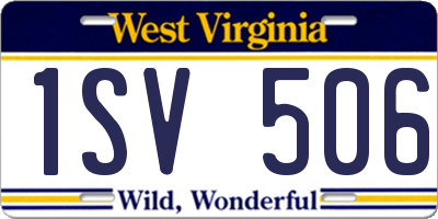 WV license plate 1SV506