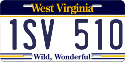 WV license plate 1SV510