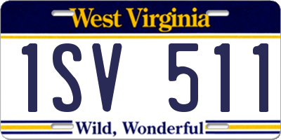 WV license plate 1SV511