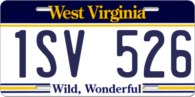 WV license plate 1SV526