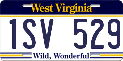 WV license plate 1SV529