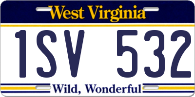 WV license plate 1SV532
