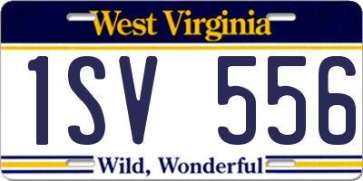 WV license plate 1SV556