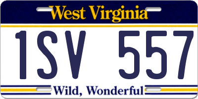 WV license plate 1SV557