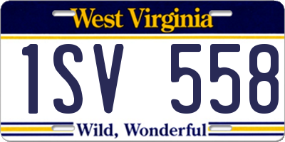 WV license plate 1SV558