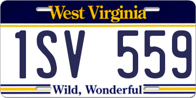 WV license plate 1SV559