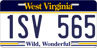 WV license plate 1SV565