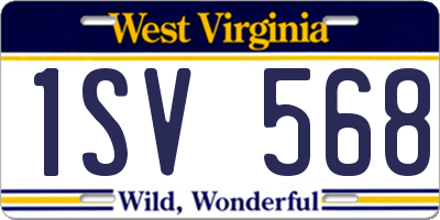 WV license plate 1SV568