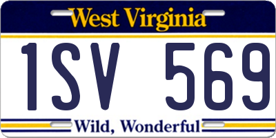 WV license plate 1SV569