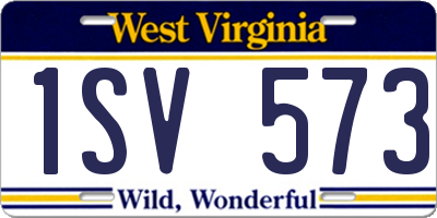 WV license plate 1SV573